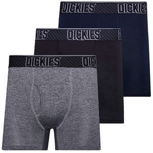 New! Dickies Boxer Briefs 3 Pack Size M Grey/Black